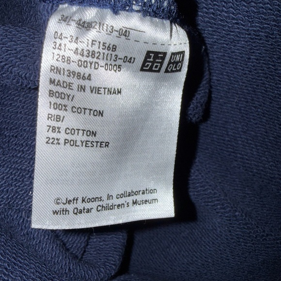 Uniqlo X Jeff Koons Navy Pullover Hoodie - Size XL - Picture 6 of 6